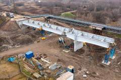 Budowa mostu w Ostrowie (listopad 2021)