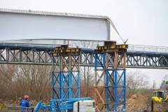 Budowa mostu w Ostrowie (listopad 2021)