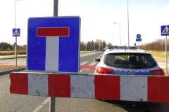 Zamknięcie mostu w Ostrowie (27.11.2019)