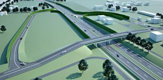 Wizualizacja zjazdu z obwodnicy przy ul Koszyckiej