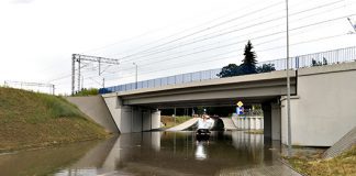 Zalany wiadukt Gumniska