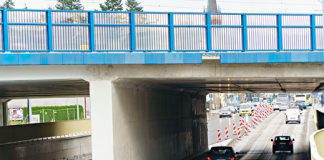 wiadukt tymczasowo otwarty