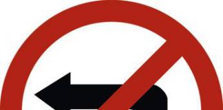 zakaz skretu w lewo