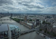 Panorama londynu. Widok z London eye