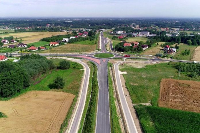 Obwodnica Dąbrowy Tarnowskiej z lotu ptaka