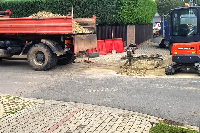 Prace drogowe Przybyłkiewicza