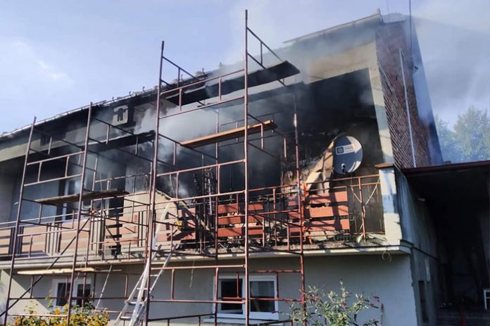 Nowe Żukowice pożar domu