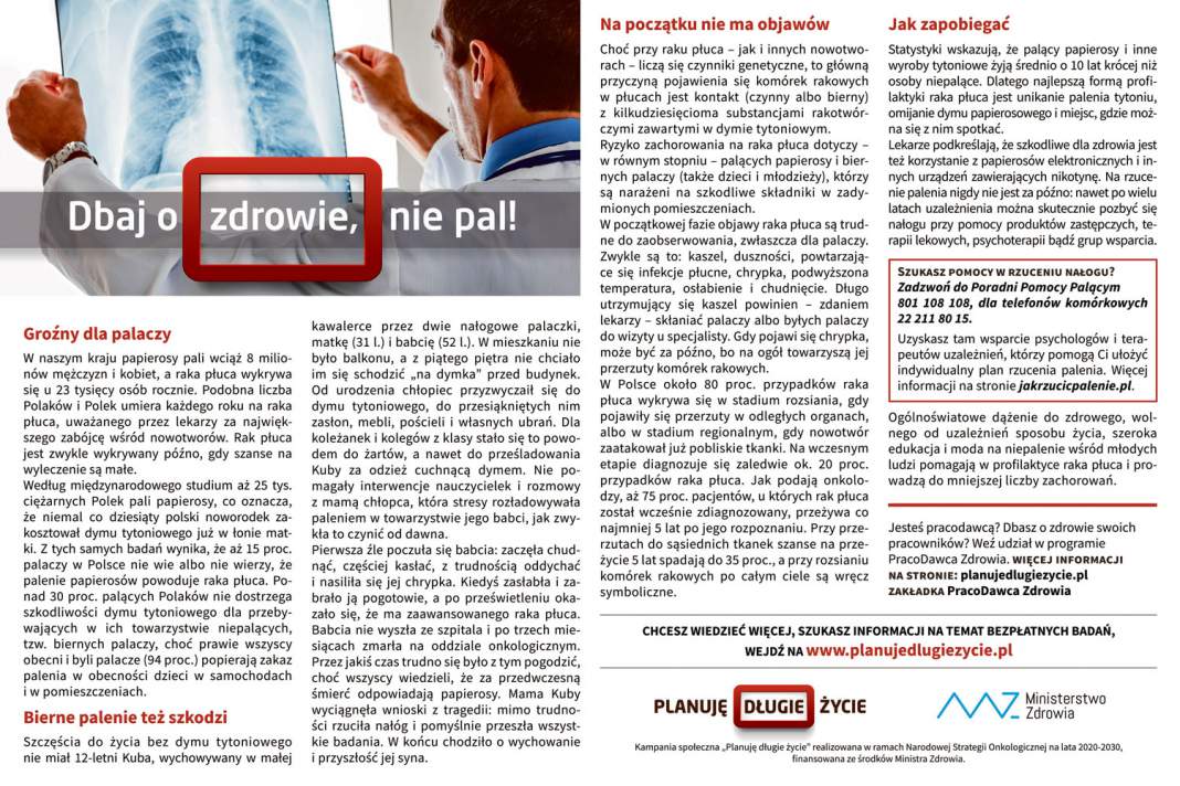 Rzucić palenie przed zachorowaniem