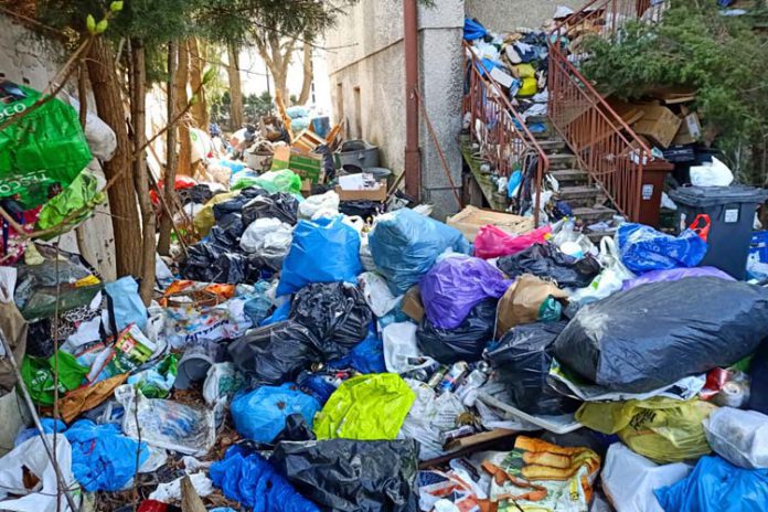 Dom w śmieciach ukryty