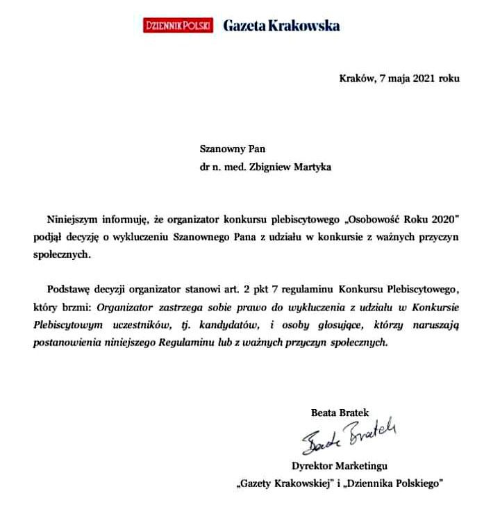 Gazeta Krakowska cenzuruje