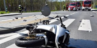 Nowa Jastrząbka - wypadek motocykla