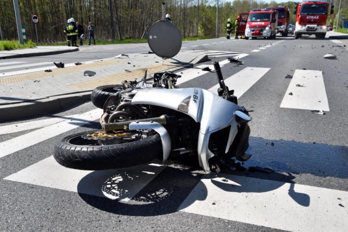 Nowa Jastrząbka - wypadek motocykla