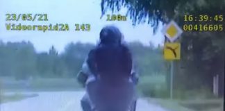 Motocyklista Policja