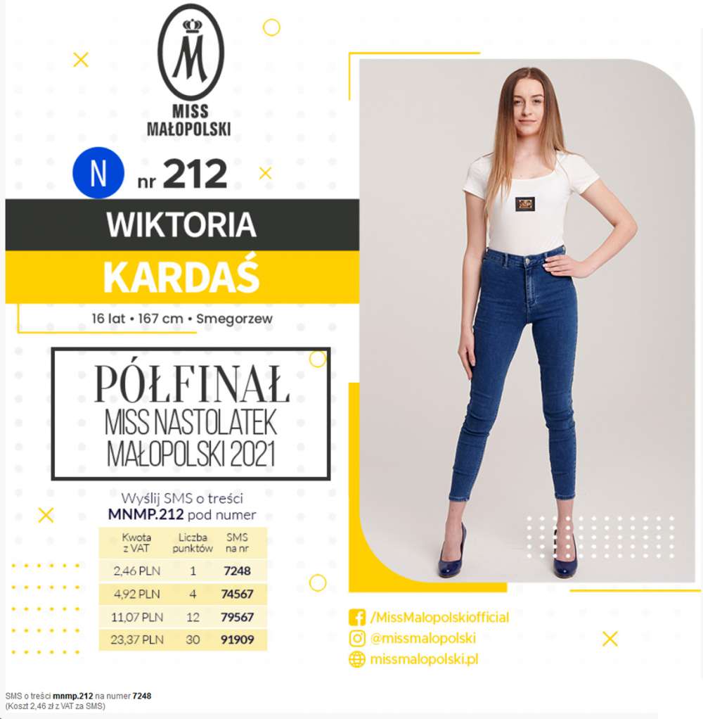 Wiktoria Kardaś - Miss Małopolski Nastolatek