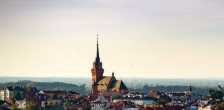 Tarnów z lotu ptaka Starówka