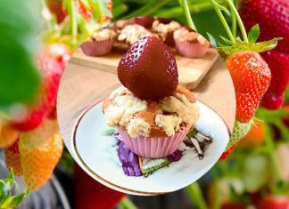 Muffiny jogurtowe z truskawkami i kruszonką