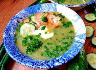 Zupa krem ze świeżych ogórków