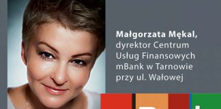 Małgorzata Mękal, dyrektor Centrum Usług Finansowych mBank w Tarnowie przy ul. Wałowej