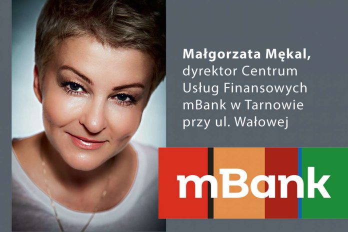 Małgorzata Mękal, dyrektor Centrum Usług Finansowych mBank w Tarnowie przy ul. Wałowej