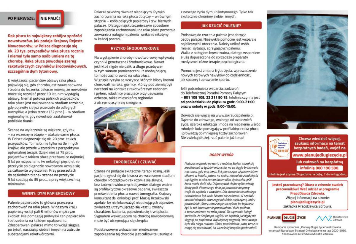 Uniknij raka płuca – rzuć palenie