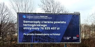 Bilbord Polski Ład Tarnów Okrężna