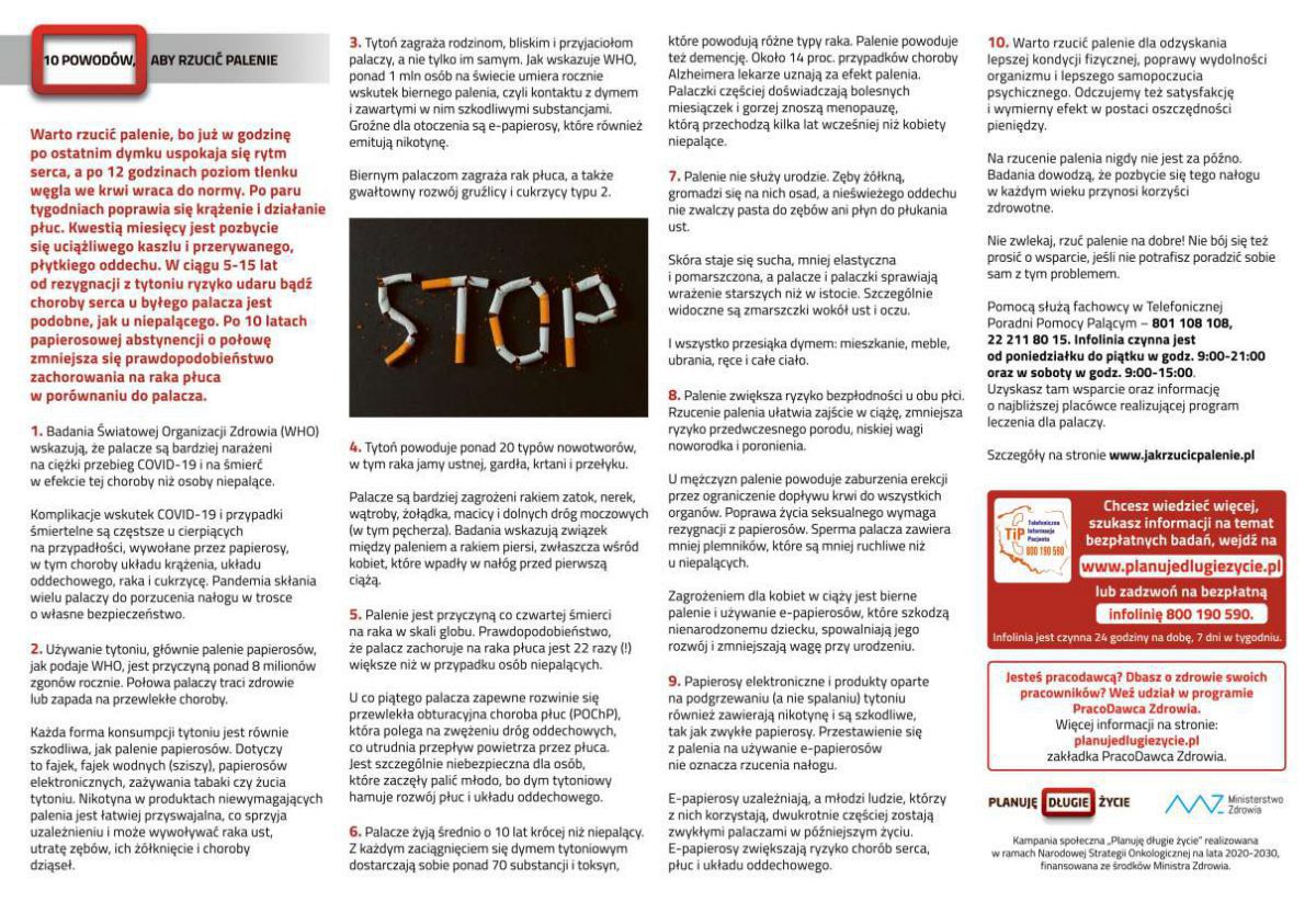 Żyj dłużej bez papierosa