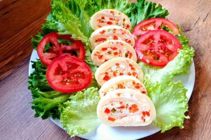 Rolada z żółtego sera