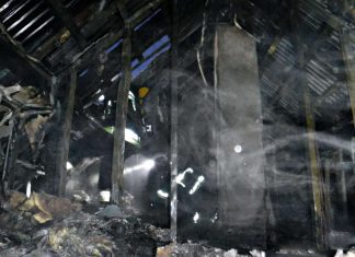 Łapanów - Pożar poddasza w budynku mieszkalnym