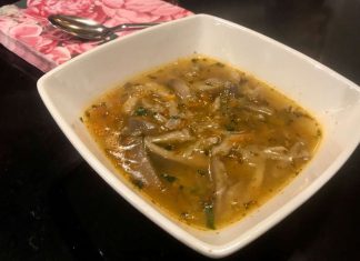 Flaczki z boczniaków