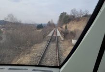 Fragment trasy z kabiny maszynisty