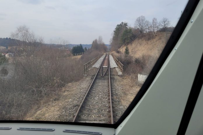 Fragment trasy z kabiny maszynisty