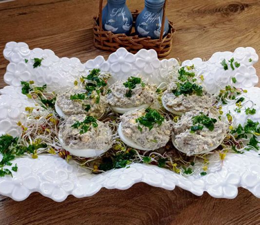 Jaja faszerowane pieczarkami