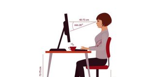 Prawidłowa postawa podczas pracy przed komputerem