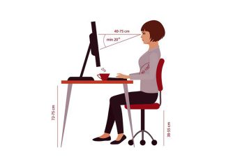 Prawidłowa postawa podczas pracy przed komputerem