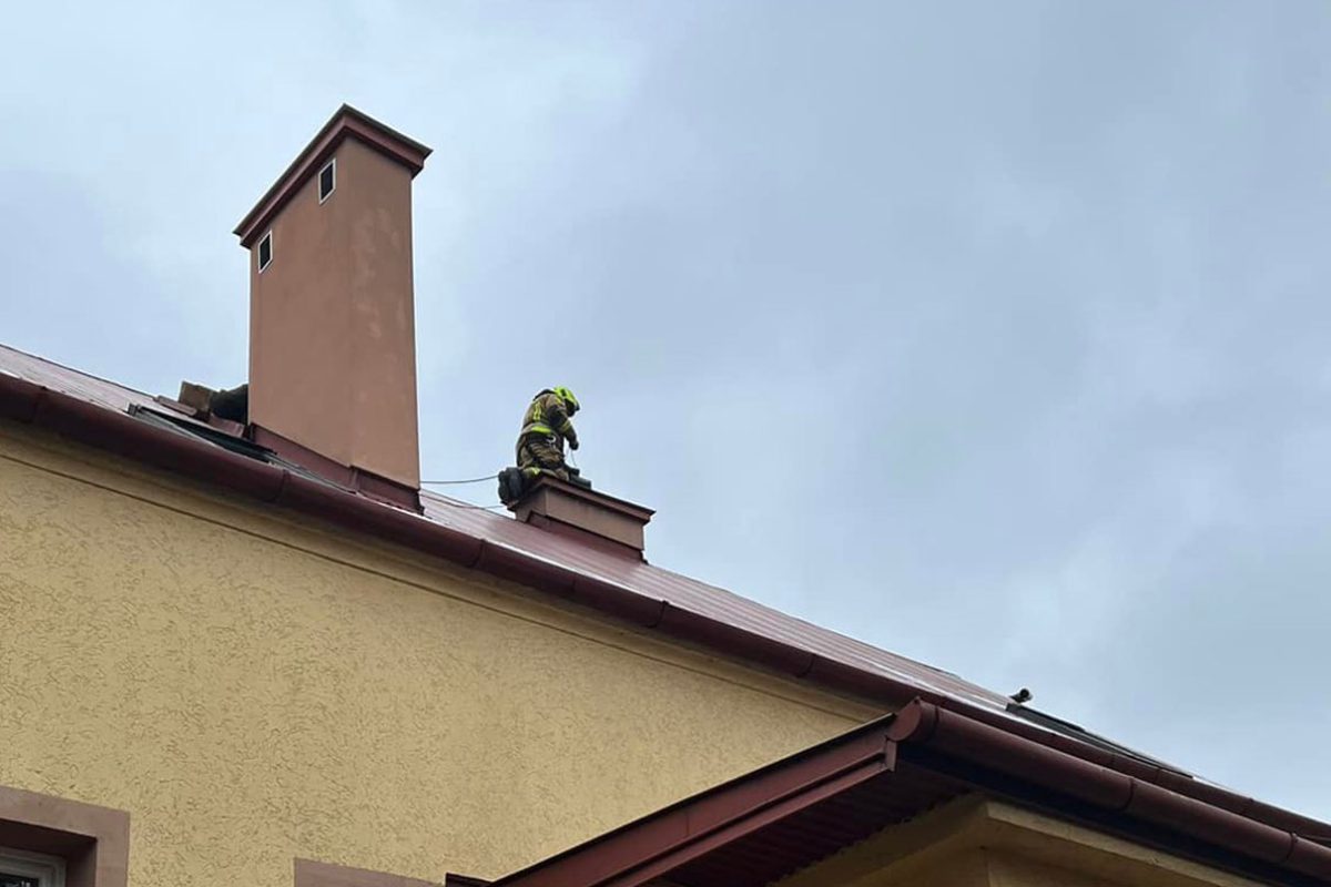 Pożar sadzy OSP Łęg Tarnowski