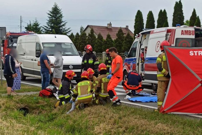 Brzozówka wypadek potrącenie