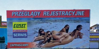 nieprzyzwoity billboard