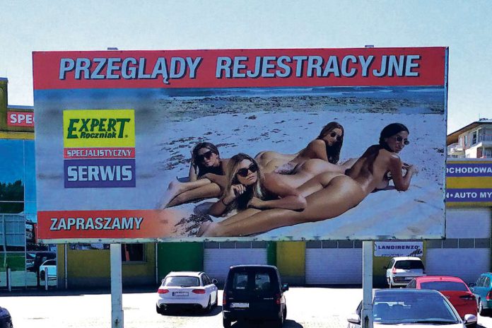 nieprzyzwoity billboard