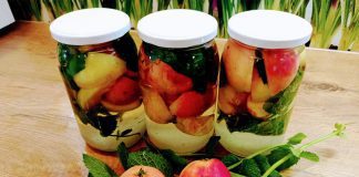 Kompoty jabłkowo miętowe a la Tymbark