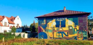 Szczepanik na muralu