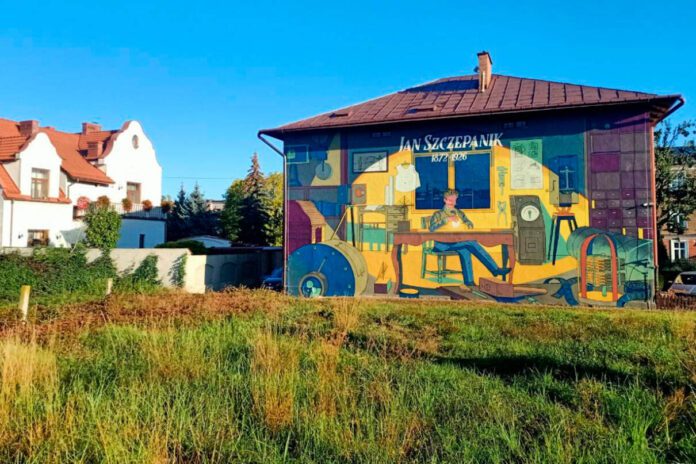 Szczepanik na muralu