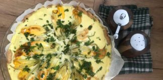 Tarta z kwiatami cukini