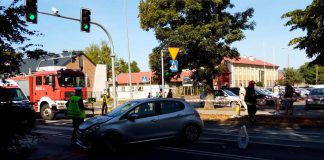 Niebezpieczne zdarzenie na skrzyżowaniu ulic Sikorskiego i Mościckiego