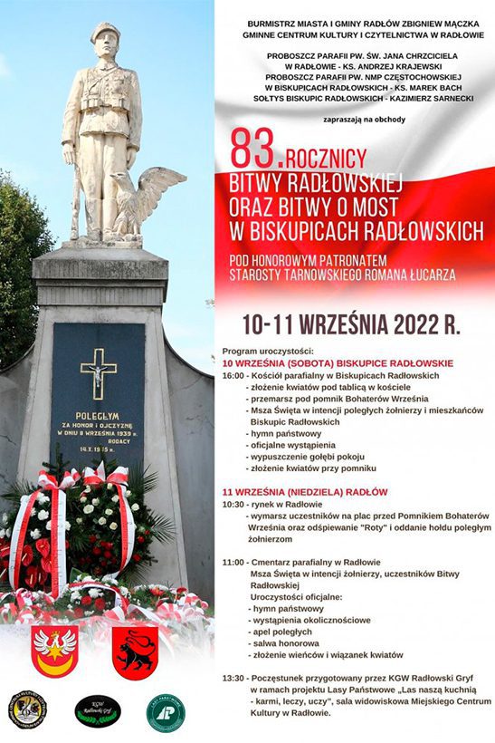 Obchody 83 rocznicy Bitwy Radłowskiej oraz Bitwy o most w Biskupicach Radłowskich
