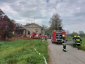 Pożar dworu Sanguszków w Radlnej