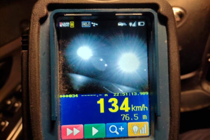 Łapanów 134 km h w obszarze zabudowanym