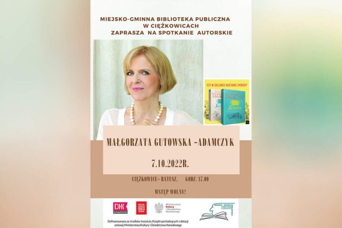 Spotkanie z Małgorzatą Gutowską Adamczyk w ciężkowickim ratuszu