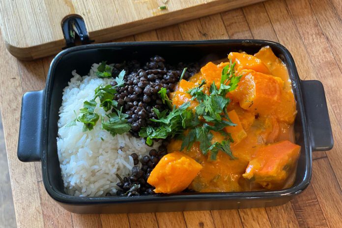 Gulasz z dyni na mleku kokosowym