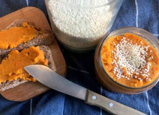 Pasta z pieczonej marchewki