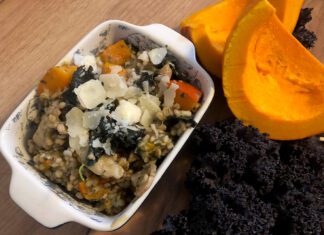 Pęczotto z dynią i jarmużem